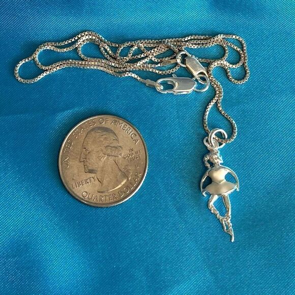 ARD Lovely Sterling Silver “Ballerina on Point” Necklace - Picture 8 of 9